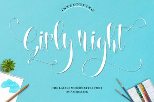 Girly Night: A Handwritten Font for Editorial Design