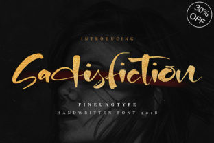 Sadisfiction: A Bold Handwritten Font for Editorial Design